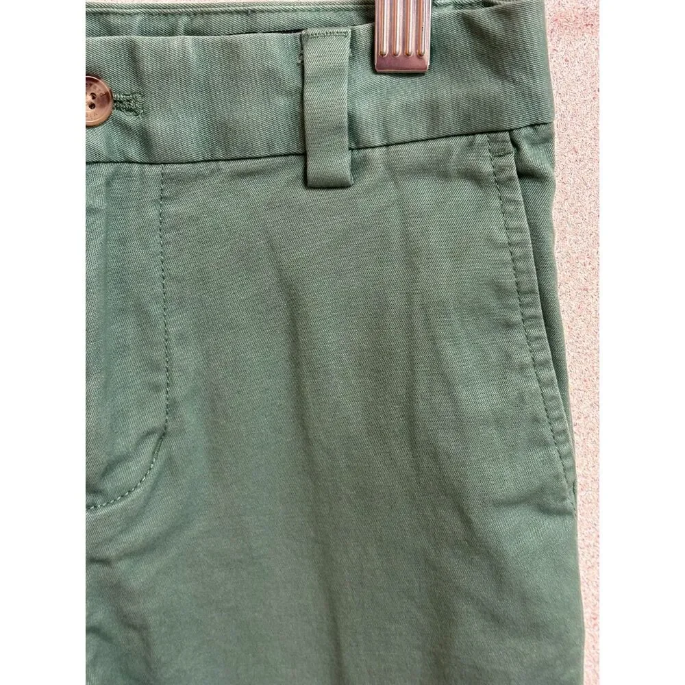 Vineyard Vines Boys Chino Pants Size 8 Sage Green Style 3P1035 Preppy Flat Front